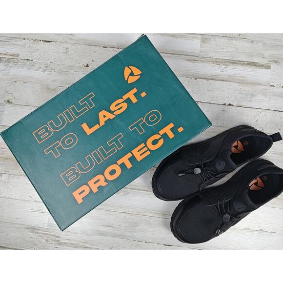 The Invincible Shoe Women/Men Defender 2.0 Steel Toe Shoe Black Size USW 7.5/M 6 - Picture 7 of 9